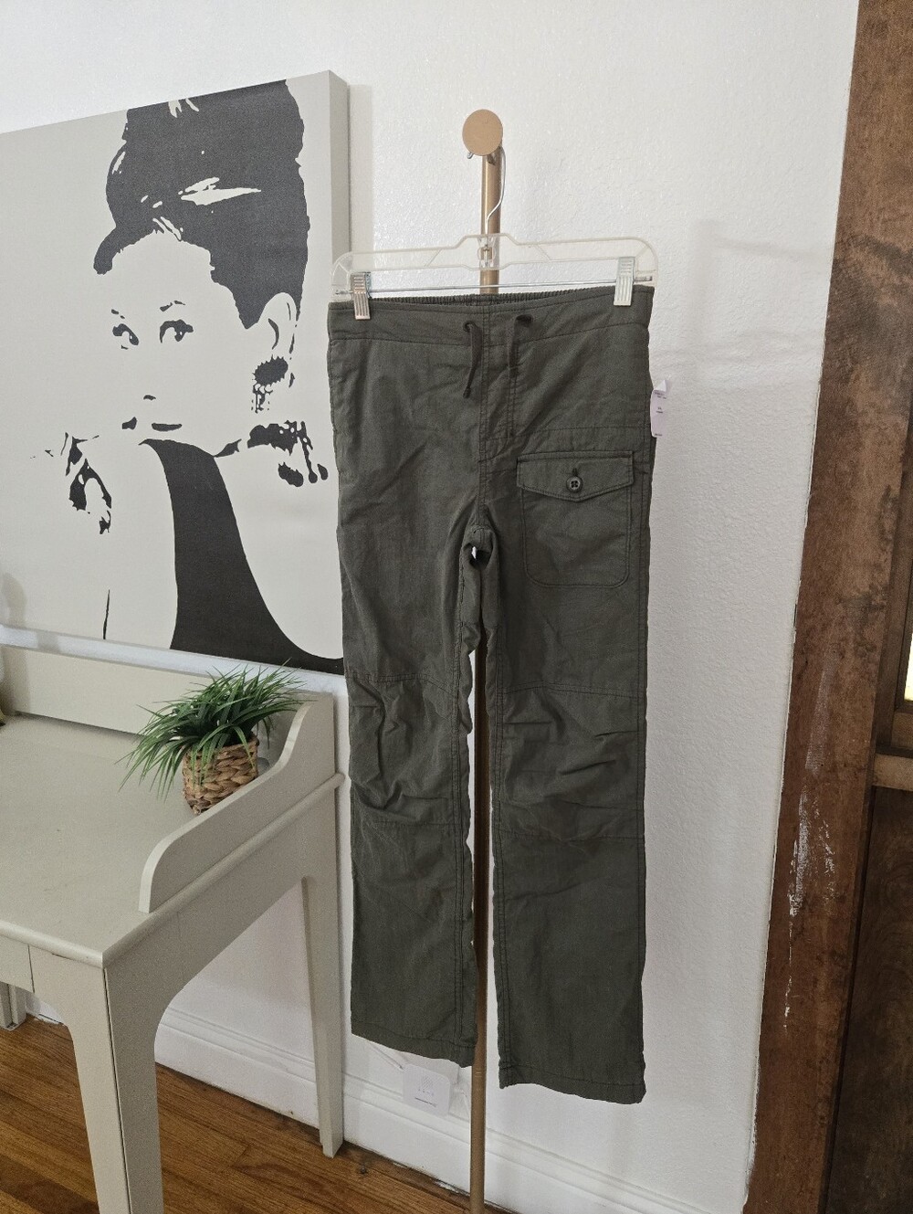 Gap Kids Boys Olive Green Utility Pants - Classic Straight Fit Size XXL